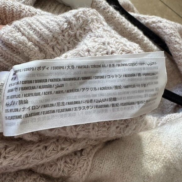 Abercrombie & Fitch Women Small Open Knit Cardigan Sweater -Tan Color - Picture 8 of 10